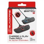 Pack de 2 câbles Play&Charge Blackfire pour manettes Joy-Con Nintendo Switch 2 Pack de 2 câbles Play&Charge Blackfire pour manettes Joy-Con Nintendo Switch 2