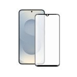 Pellicola protettiva Ksix per Galaxy S25. Vetro temperato, resistenza 9H, spessore 0,3 mm, bordo nero, nero