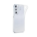 Custodia flessibile Ksix per Samsung Galaxy S25. Anti-impronta, resistente, compatibile con la ricarica wireless, trasparente.
