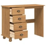 Escritorio Askim madera roble macizo, 4 cajones, acabado mate, diseño clásico, carga 50 kg Escritorio Askim madera roble macizo, 4 cajones, acabado mate, diseño clásico, carga 50 kg
