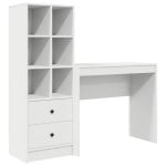 Conjunto escritorio y estantería Hedwig Max MDF 6 compartimentos 2 cajones 90 cm ancho