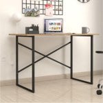 Escritorio Orce diseño compacto en MDF y metal con estructura X y amplia superficie