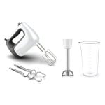 Batteur Moulinex Prep'Mix 500W Blanc avec 5 Vitesses et Turbo Batteur Moulinex Prep'Mix 500W Blanc avec 5 Vitesses et Turbo