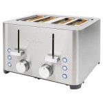 Tostapane 4 fette Acciaio Inox 1260 W Funzioni Scongelare e Riscaldare