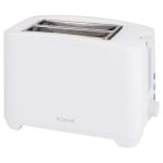 Kompakter 2-Scheiben Toaster Weiß 750 W Einstellbarer Bräunungsgrad Schnellauftauen