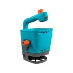 1,8 L manueller Streuer mit bis zu 4 m Streubreite, Blau Grau Orange