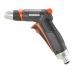 Gardena 18306-32 Pistole 2 Sprühmuster Schwarz Grau Orange mit Wasserstop Gardena 18306-32 Pistole 2 Sprühmuster Schwarz Grau Orange mit Wasserstop