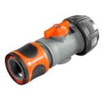 Connecteur de tuyau avec vanne de contrôle Gardena 19mm Orange/Gris Connecteur de tuyau avec vanne de contrôle Gardena 19mm Orange/Gris