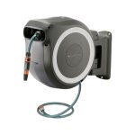 Enrolador Automático de Mangueira Gardena RollUp M/L 25m Cinza, Multifuncional, Rotativo 180° Enrolador Automático de Mangueira Gardena RollUp M/L 25m Cinza, Multifuncional, Rotativo 180°
