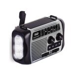 Radio portátil Trevi RA 7F30 BT, AM/FM/SW, batería integrada, carga solar y dinamo, MicroSD, USB, Negro/Gris, Altavoz incorporado Radio portátil Trevi RA 7F30 BT, AM/FM/SW, batería integrada, carga solar y dinamo, MicroSD, USB, Negro/Gris, Altavoz incorporado
