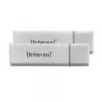Pendrive Intenso Ultra Line 2x64GB USB 3.2 Gen 1 hasta 70MB/s Aluminium Plata