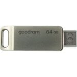 Goodram ODA3 64GB USB 3.2 Gen 1 Type-A/Type-C, 60MB/s, Plata, Metal, Swivel