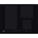 Placa de inducción Whirlpool WFS9365BF IXL 65cm negra integrada, 4 zonas flexibles, vidrio cerámico