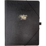 Classeur en carton compact Saro, 12 compartiments, couleur noire