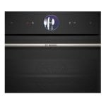 Forno Embutido Elétrico Bosch CSG7361B1 47L Preto com Anel de Controlo Digital e Função Steam Plus