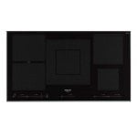 Placa de indução Hotpoint HT 1090 BA 90 cm 5 zonas toque controle frontal preto Placa de indução Hotpoint HT 1090 BA 90 cm 5 zonas toque controle frontal preto