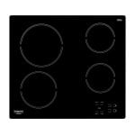Placa de Indução Hotpoint HR631C 6200 W Negra 58 cm 4 Zonas Touch Control Placa de Indução Hotpoint HR631C 6200 W Negra 58 cm 4 Zonas Touch Control