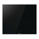Placa Indução Hisense 4 Zonas 7200W Vidro Cerâmico Preto Touch LED Temporizador