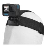 Soporte de cabeza GoPro ACHOM-002, resistente al agua, compatible HERO12/11/10/MAX/9/8/7/6/5, negro, 97g