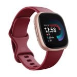 Google Fitbit Versa 4 GPS NFC 40,5mm Écran Tactile Aluminium Rouge S/L Étanche SpO2 Cardio
