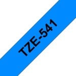 Cinta laminée 18mm Noir sur Bleu, TZe, Compatible Brother, 8m