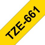 Ruban adhésif Brother TZE-661 Jaune 3,6 cm x 8 m pour étiquetage durable