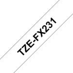 Brother TZE-FX231, Noir sur blanc, TZ, 1,2 cm, 8 m, Blanc