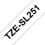 Brother TZESL251 2,4 cm Noir sur blanc - Cinta Autolaminada Durable 8 m