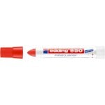 Marcador Edding 950 Vermelho Branco 1 Cor Ponta Extra Grossa Fina 10mm