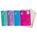 Cuaderno A4+ Oxford Europeanbook 5, Espiral, 120 Hojas, 5 Colores, Tapa Dura, Microperforado