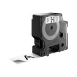 Nastro Etichetta DYMO D1 Poliestere 24mm x 7m Nero su Bianco Resistente Acqua/UV