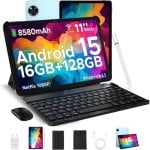 DOOGEE U11 Tablet, 4 GB, 128 GB, 11 Zoll, 90 Hz, 8580 mAh, Android 15, Octa-Core, Blau + Zubehörpaket DOOGEE U11 Tablet, 4 GB, 128 GB, 11 Zoll, 90 Hz, 8580 mAh, Android 15, Octa-Core, Blau + Zubehörpaket