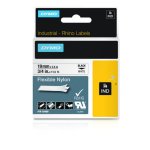 Cinta Nylon Flexible DYMO Negro sobre Blanco 19mm x 3,5m, Resistente Agua, Químicos y UV Cinta Nylon Flexible DYMO Negro sobre Blanco 19mm x 3,5m, Resistente Agua, Químicos y UV