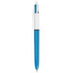 Bolígrafos retráctiles BIC Clip, 4 colores de escritura, cuerpo plástico, 12 unidades