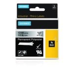 Etikette Dymo Rhino Schwarz auf Metallic 1,2 cm x 5,5 m UV-beständig