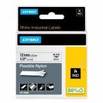 Cinta Etiquetadora DYMO Nylon Flexible 12mm x 3,5m Negro sobre Blanco Resistente UV Agua Calor Frío Para Cables Rhino IND Cinta Etiquetadora DYMO Nylon Flexible 12mm x 3,5m Negro sobre Blanco Resistente UV Agua Calor Frío Para Cables Rhino IND