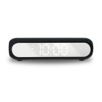 Despertador LED efecto espejo Soft Touch con carga inalámbrica 10W, doble alarma y puerto USB Despertador LED efecto espejo Soft Touch con carga inalámbrica 10W, doble alarma y puerto USB