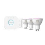 Punto de iluminación inteligente LED 4,2W GU10 RGBW, Bluetooth, 400lm, regulable, pack 3 unidades