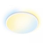 Luz de techo inteligente LED 16W Wi-Fi/Bluetooth, 1500lm, Blanco, Metal, Regulable, 2700K-6500K Luz de techo inteligente LED 16W Wi-Fi/Bluetooth, 1500lm, Blanco, Metal, Regulable, 2700K-6500K