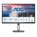 AOC Q27V5N/BK Monitor 27" QHD 75Hz VA FreeSync Premium Pro HDMI DP com Altura Ajustável e Altifalantes AOC Q27V5N/BK Monitor 27" QHD 75Hz VA FreeSync Premium Pro HDMI DP com Altura Ajustável e Altifalantes