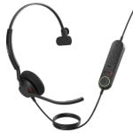 Auriculaires Jabra Engage 40 filaires USB Type-C pour bureau et centres d’appels, micro double et protection auditive, noir