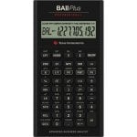 Calculadora financiera Texas Instruments BA-II Plus, pantalla inclinada, 10 registros de memoria, batería CR2032, color negro