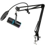 Micrófono Thronmax M30 USB cardioide con iluminación RGB personalizable