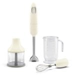 Batidora de mano Smeg HBF03CREU 700W, Acero inoxidable, 1.5m, Crema, Accesorios incluidos