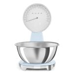 Smeg KSF01PBWW Elektronische Küchenwaage 5 kg, 1 g, Blau, Analog/LCD, Lithium-Ion Akku