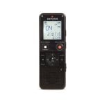 Registratore vocale 16GB Nero con microfono, schermo, FM, USB-C e batteria 22h