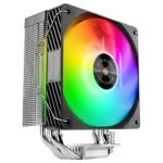Mars Gaming MCPU-X4ARGB Cooler a Ar TDP 220W com 4x Heatpipes HCT e Ventoinha PWM ARGB 120mm Preto