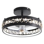 Ventilador de techo reversible CEILY ROPE DC 52W luz LED 6 velocidades y control Bluetooth Ventilador de techo reversible CEILY ROPE DC 52W luz LED 6 velocidades y control Bluetooth