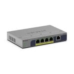 NETGEAR GS105P 5 Ports Gigabit Unmanaged Switch mit PoE+ und Wand-/Desktop-Montage