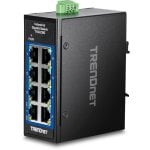 Switch DIN-Rail Trendnet TI-GLC80, Non géré, 8 ports Gigabit Ethernet, Montage mural